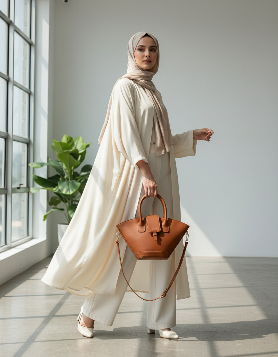 Professional product photo with model and Étoile Bag